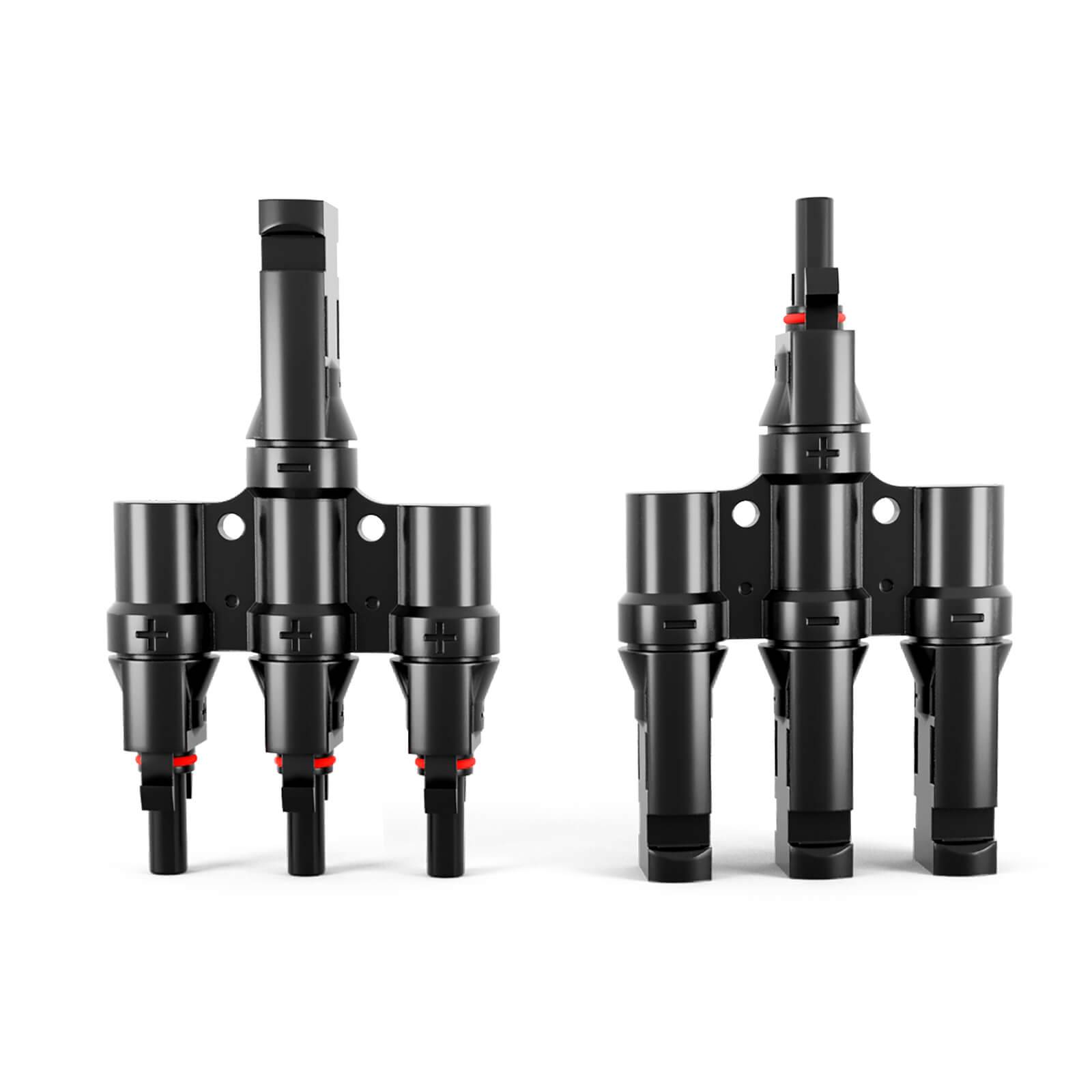 hb-digital Solarstecker Verteiler Typ-T 3-fach Solarkabel Steckverbinder für Solarpanel-4