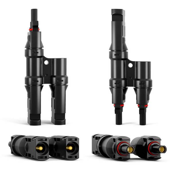hb-digital Solar Stecker Verteiler Typ-T 2-fach Solarkabel Verbinder für Photovoltaik