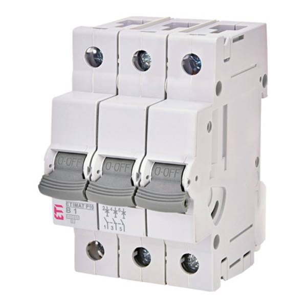 ETI 001901334 - Leitungsschutzschalter ETIMAT P10 3p C40 (Auslösecharakteristik C | 415V | 50/60 Hz | 3-polig)