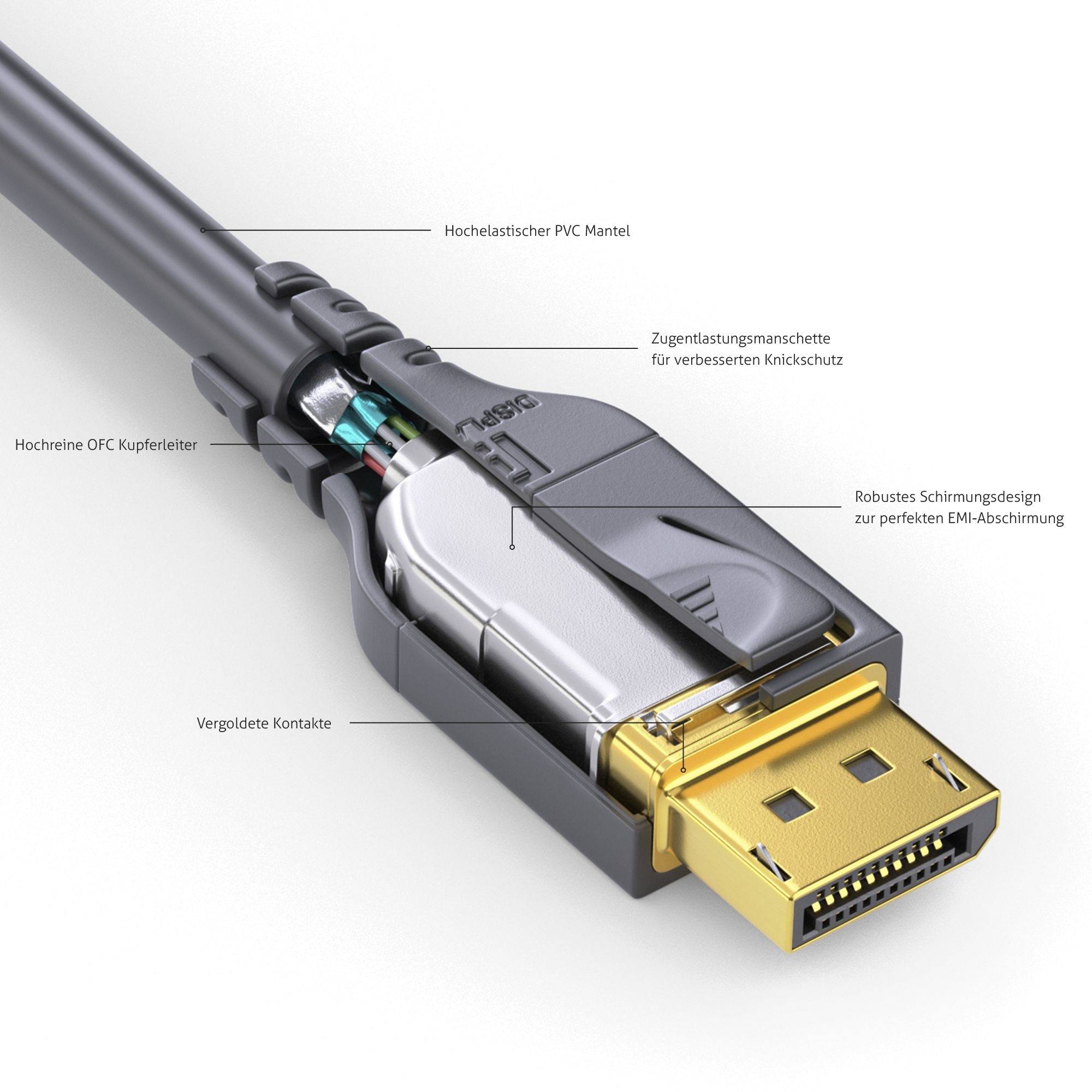Aktives 8K DisplayPort Kabel - 7.50m, schwarz-2