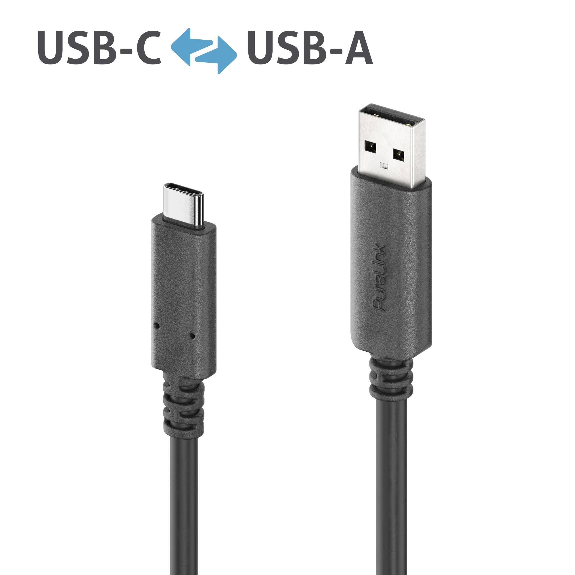 USB v3.2 USB-C / USB-A Kabel - 5.00m-0