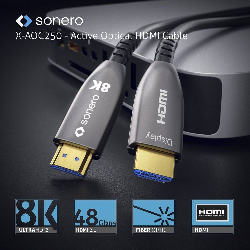 8K Ultra High Speed HDMI AOC Glasfaserkabel - 30.0m, Anthrazit-3