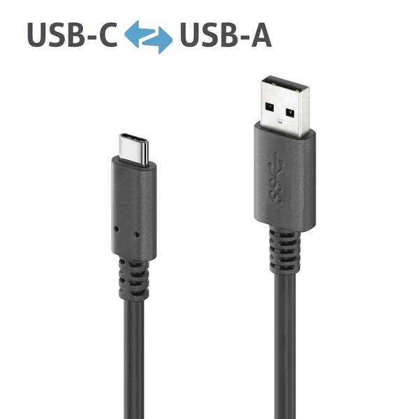 USB v3.2 USB-C / USB-A Kabel - 3.00m