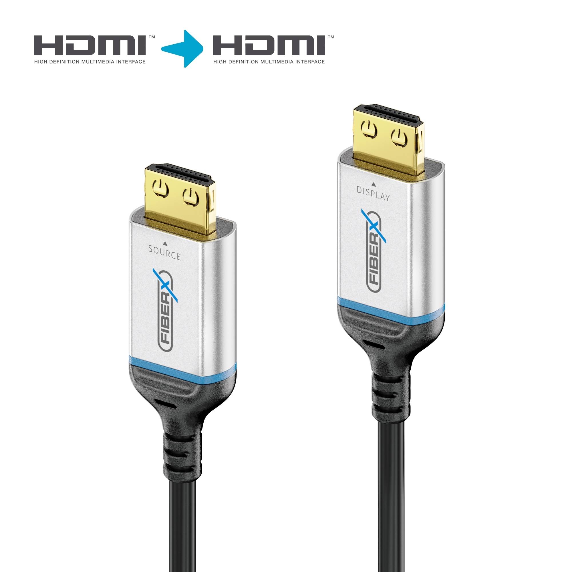 Zertifiziertes 8K-Ultra-High-Speed-HDMI-AOC-Glasfaserkabel | silber, 30,0 m-0