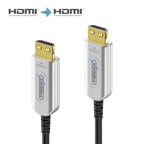 4K Premium High Speed HDMI AOC Glasfaserkabel - 15.0m, Silber