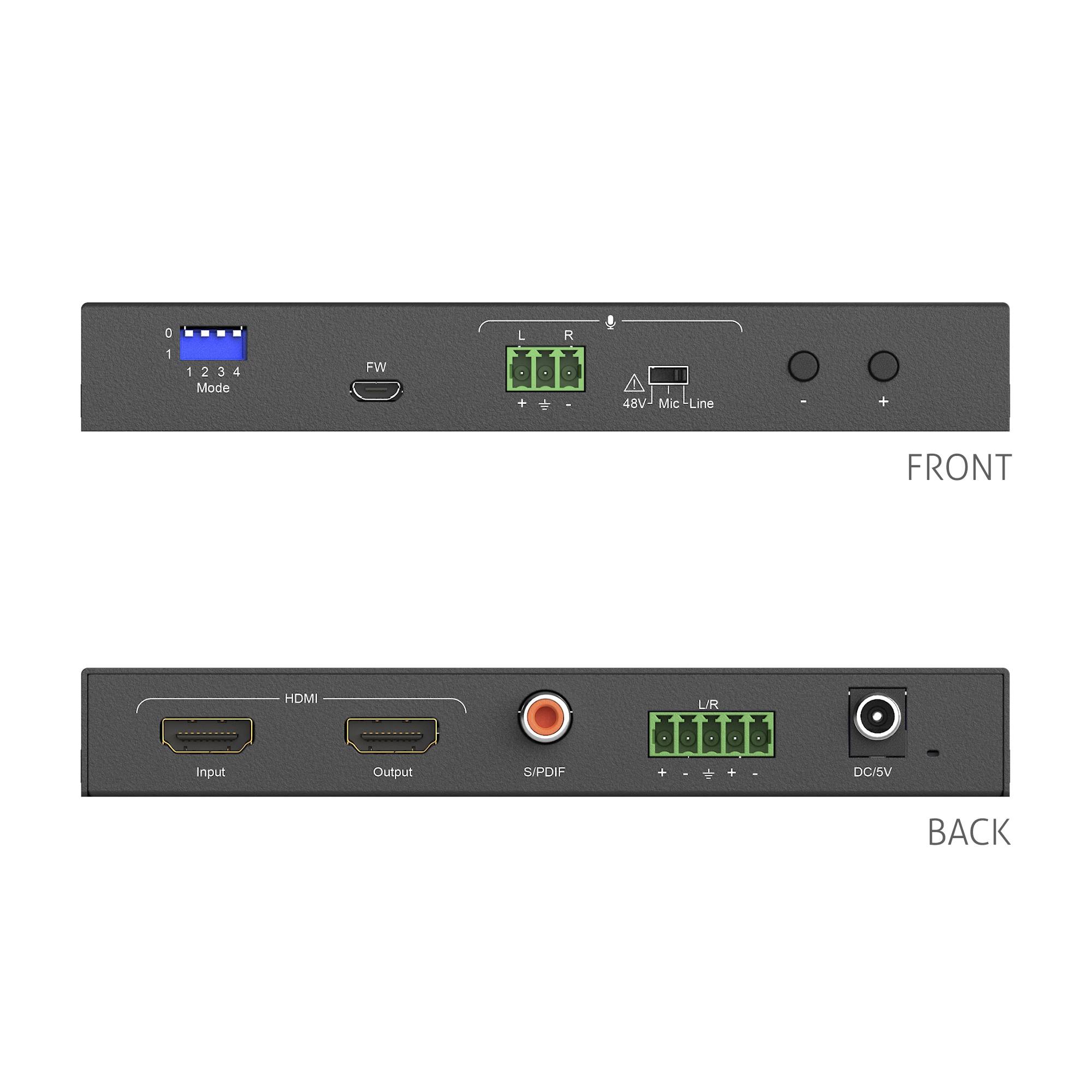 4K 18Gbps HDMI Audio De-Embedder und Embedder-3
