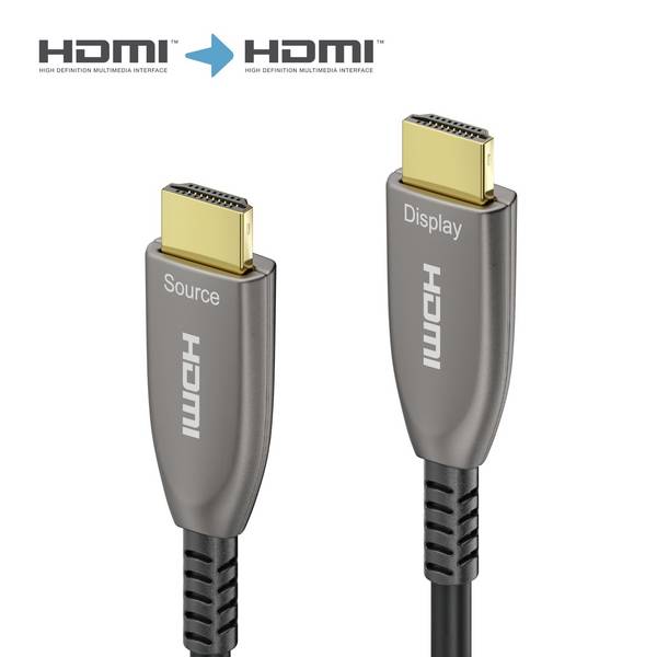 4K High Speed HDMI AOC Glasfaserkabel - 15.00, Anthrazit