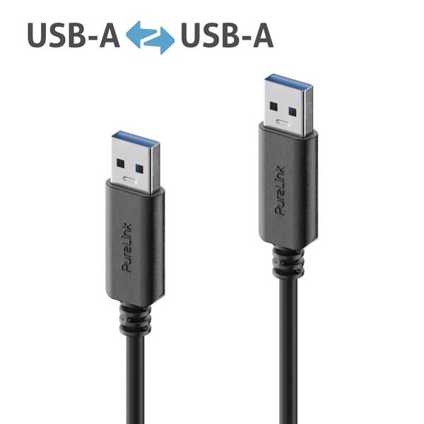 Premium USB v3.2 USB-A Kabel - 0.50m, schwarz