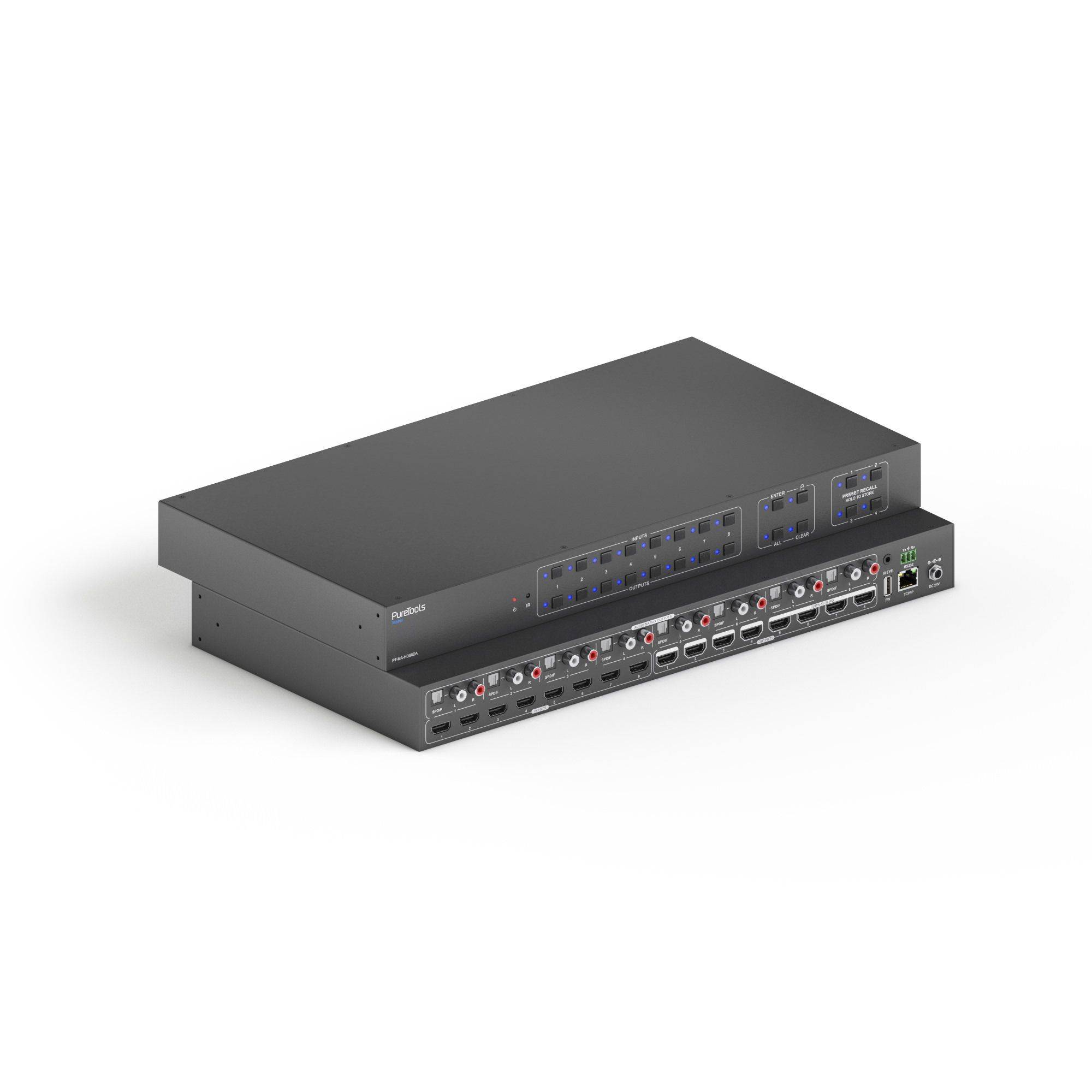 8x8 4K 18Gbps HDMI Matrix mit Scaler und Audio Matrix-2