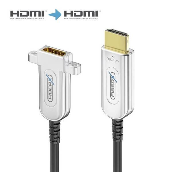 4K Premium High-Speed HDMI AOC Glasfaser-Verlängerungskabel | schwarz, 12.5m