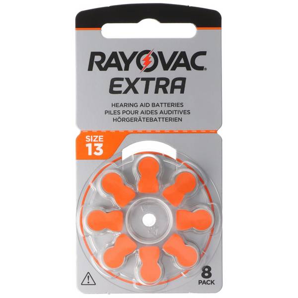 Rayovac HA13 PR48 Hörgeräte Batterien Extra Advanced 8er Sparpack 6 + 2 Gratis 5000252100973, Lieferung besteht aus 8...