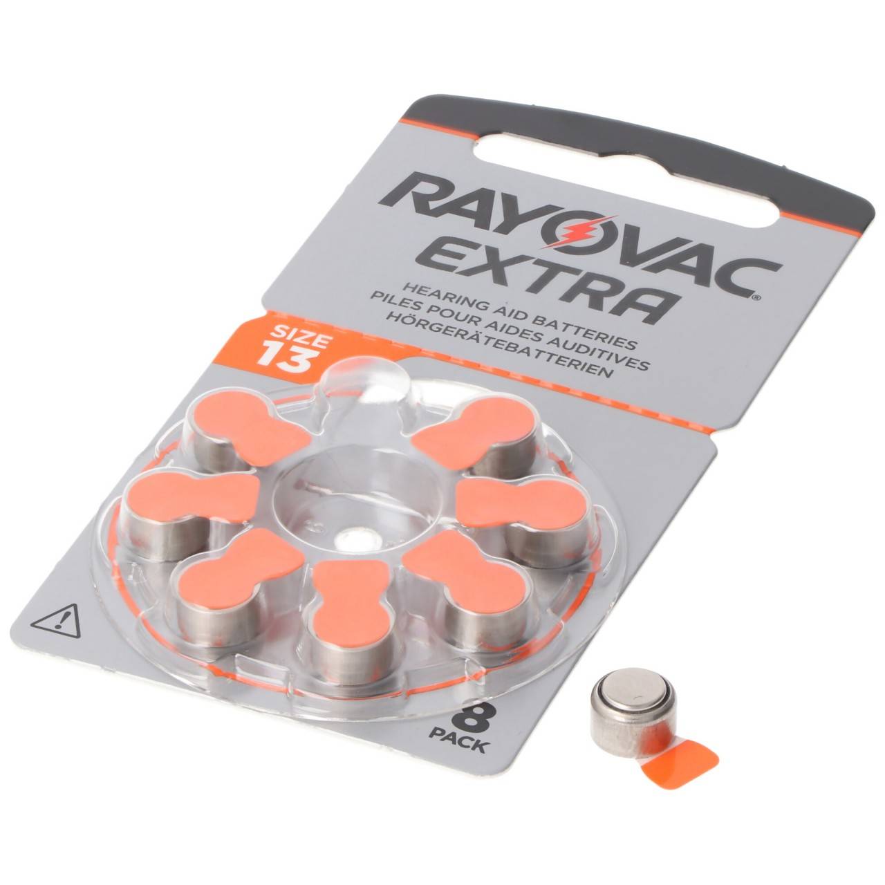 Rayovac HA13 PR48 Hörgeräte Batterien Extra Advanced 8er Sparpack 6 + 2 Gratis 5000252100973, Lieferung besteht aus 8...-2