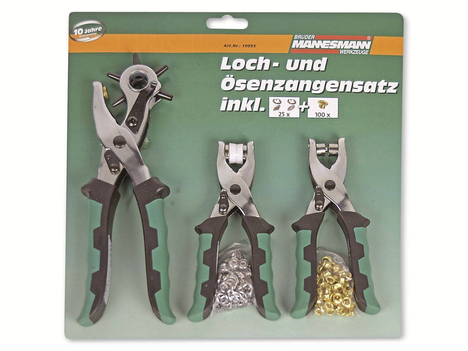 Symbolbild für BRÜDER MANNESMANN Loch-/Ösenzange M10993 Set