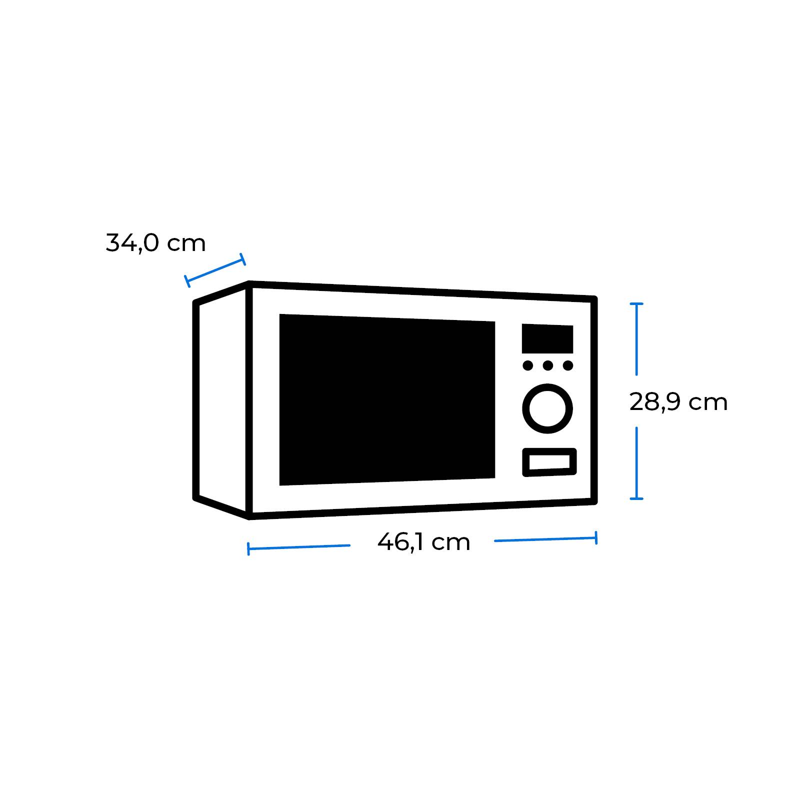 Exquisit Mikrowelle UMW 800 G-3.1 Inox | 800 Watt | Grill 1000 Watt | Unterbau-Mikrowelle | 20L | Edelstahl, Inoxlook-5