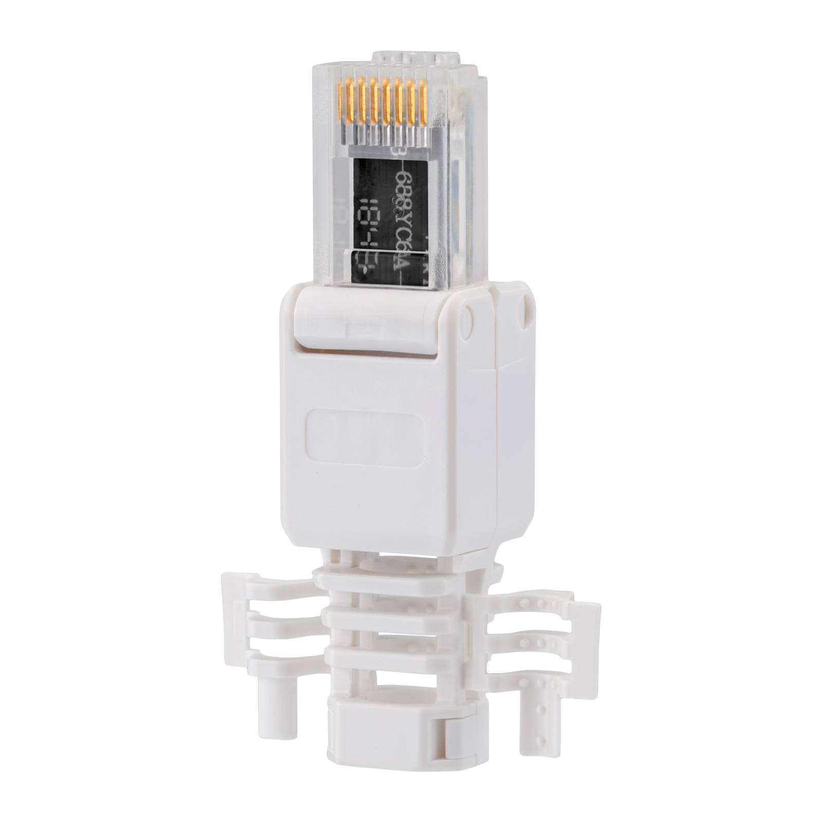 hb-digital RJ45 Stecker Netzwerkstecker CAT 6a LSA UTP mit Knickschutz Kunststoff-2