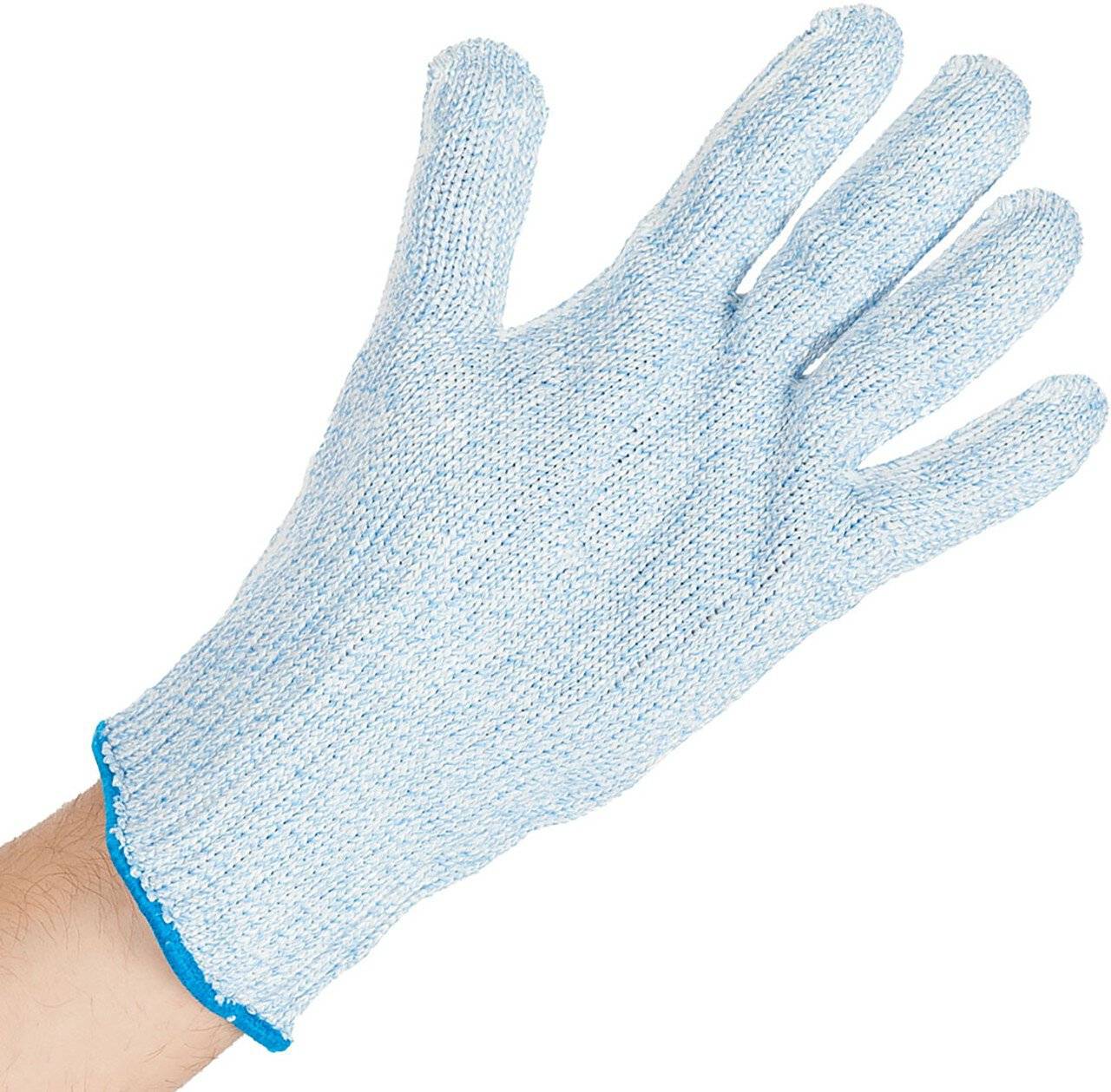 Hygostar Schnittschutzhandschuh, blau, Edelstahlseele, 7 Gauge, lebensmittelecht, Größe XS/6-0