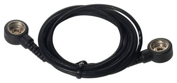 Verbindungsleitung, 2x 10 mm Druckknopf, ohne Widerstand, L = 1,5 m