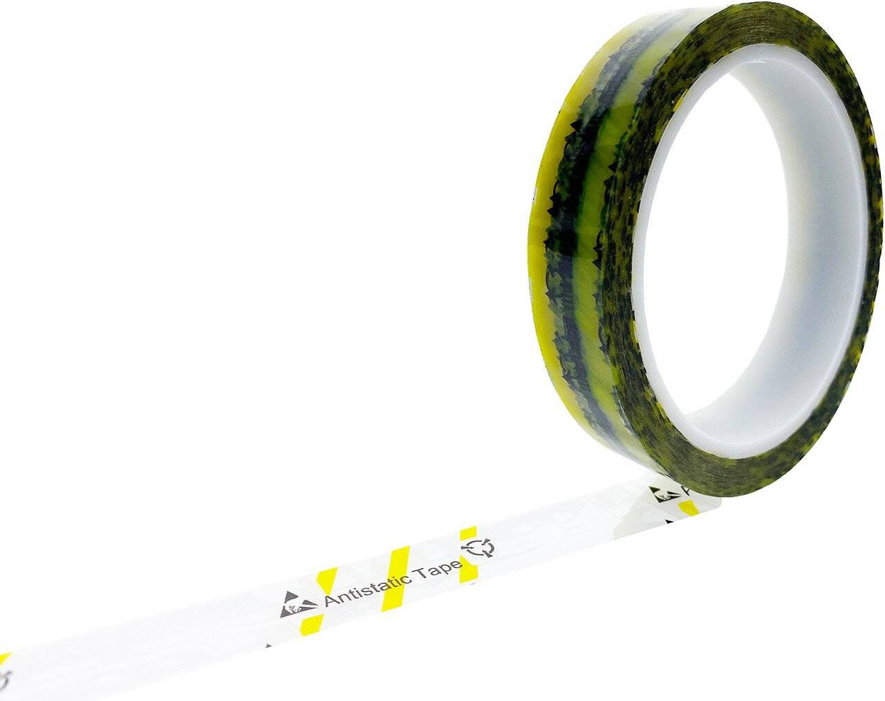 ESD-Klebeband mit ESD-Warnsymbol, transparent/gelb, 18mm, 36m-0