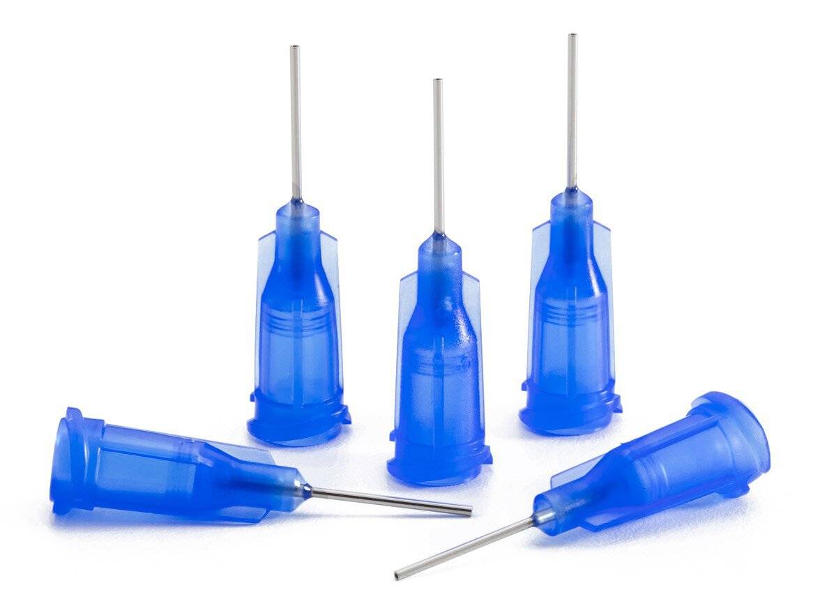 Dosiernadel 0,5", gerade, Gauge 22, blau, spitzenform gerade-0
