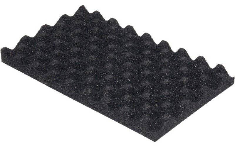 PU Schaumstoff, weich, schwarz, genoppt,353x253x20 mm-0