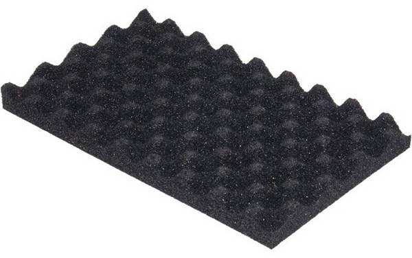 PU Schaumstoff, weich, schwarz, genoppt,353x253x20 mm