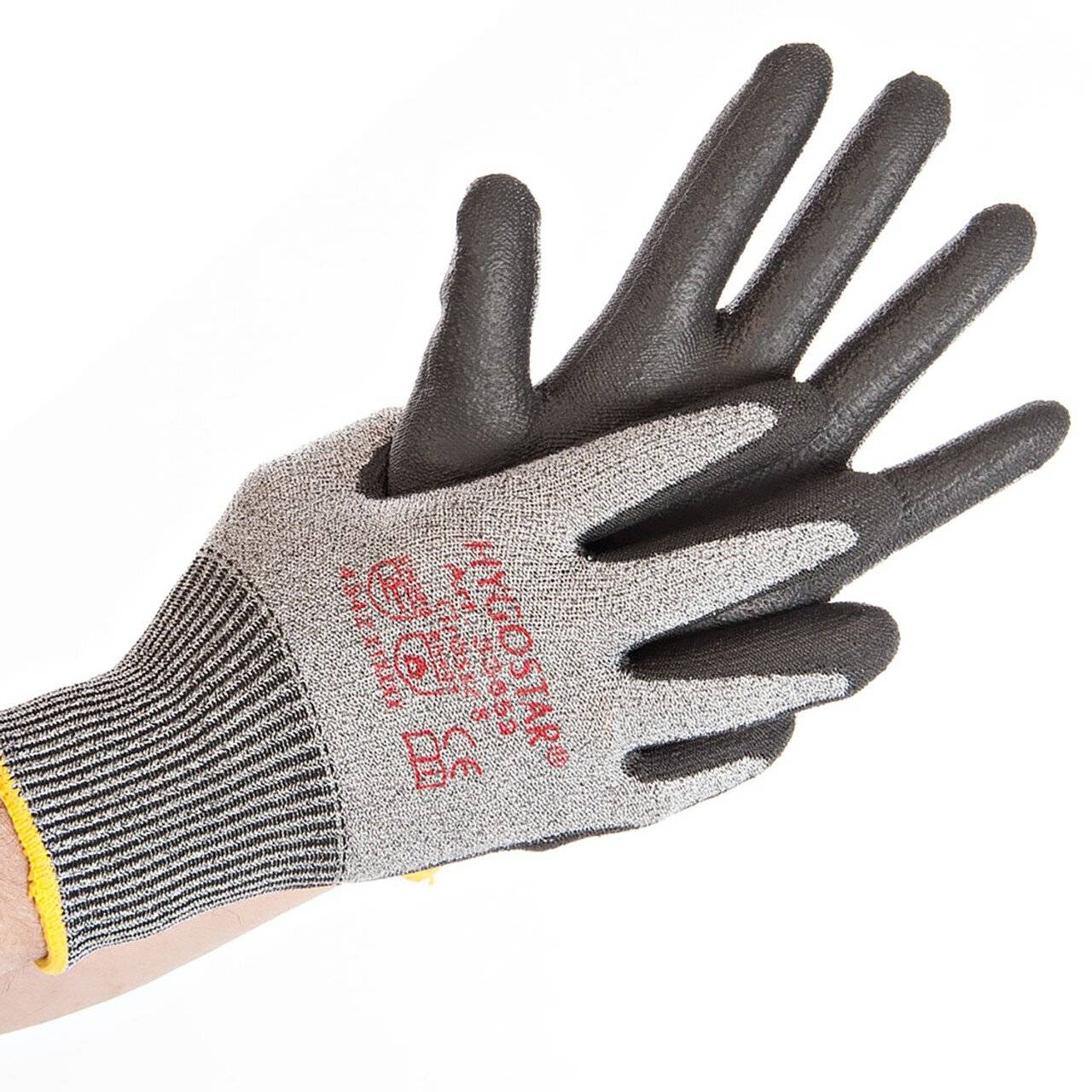 Hygostar Schnittschutz-Handschuh CUT SAFE PU-Beschichtung, grau, Größe L-0