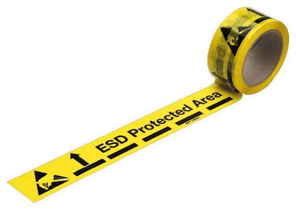 Bodenmarkierungsband ESD Protected Area, PP-Folie, 50 mm x 66 m Rolle
