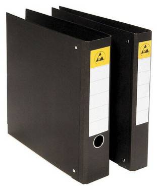 ESD Ringbuch DIN A4, schwarz, Rückenbreite 68 mm/2 Ring