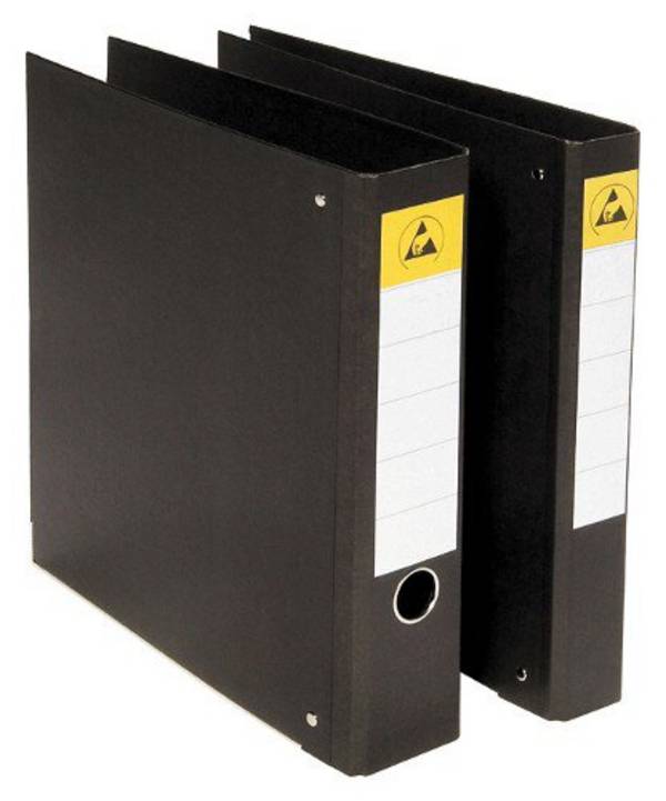 ESD Ringbuch DIN A4, schwarz, Rückenbreite 68 mm/4 Ring