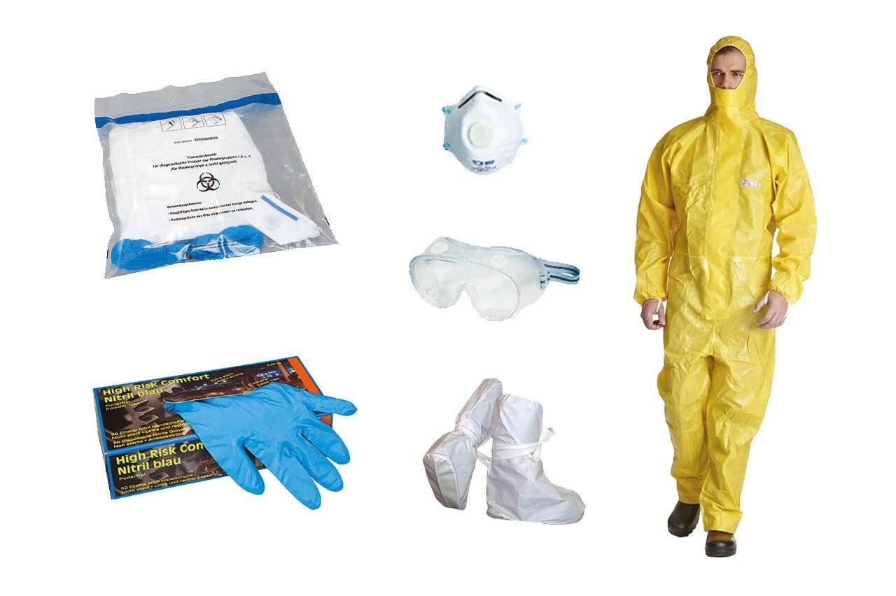 Infektionsschutzset TOP PLUS, Bioschutzstufe 2+3, Größe M-0