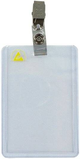 ESD-Ausweistasche mit Clip, Hochformat-0