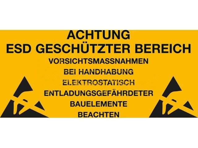 Kunststoffschild für EPA, deutsch, gelb-0