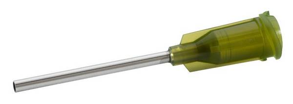 Dosiernadel 1", gerade, Gauge 14, oliv, spitzenform gerade