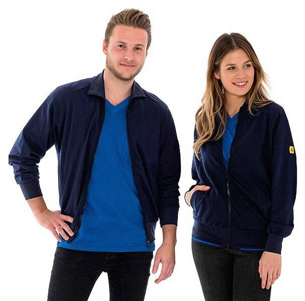 ESD-Sweatjacke mit Zip, 260g/m², marineblau, S