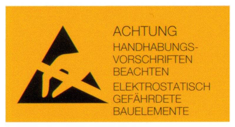 Warnschild, Papier, deutsch, Rolle-0