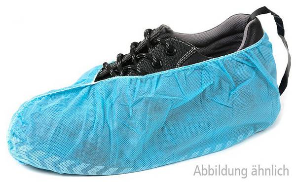 Einweg Überziehschuh mit Kontaktband, blau, 100 Stück