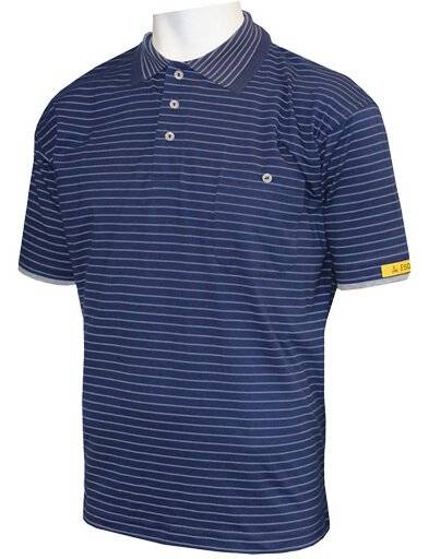 ESD-Poloshirt CONDUCTEX Herren, dunkelblau Brusttasche, S-0