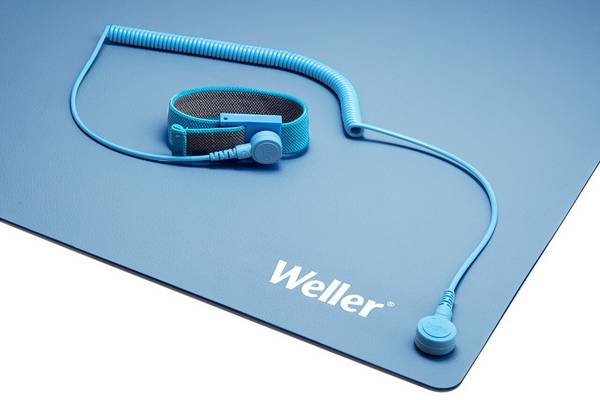 Weller ESD Tischmatten Set, blau, 600 x 900 mm, 5-tlg.