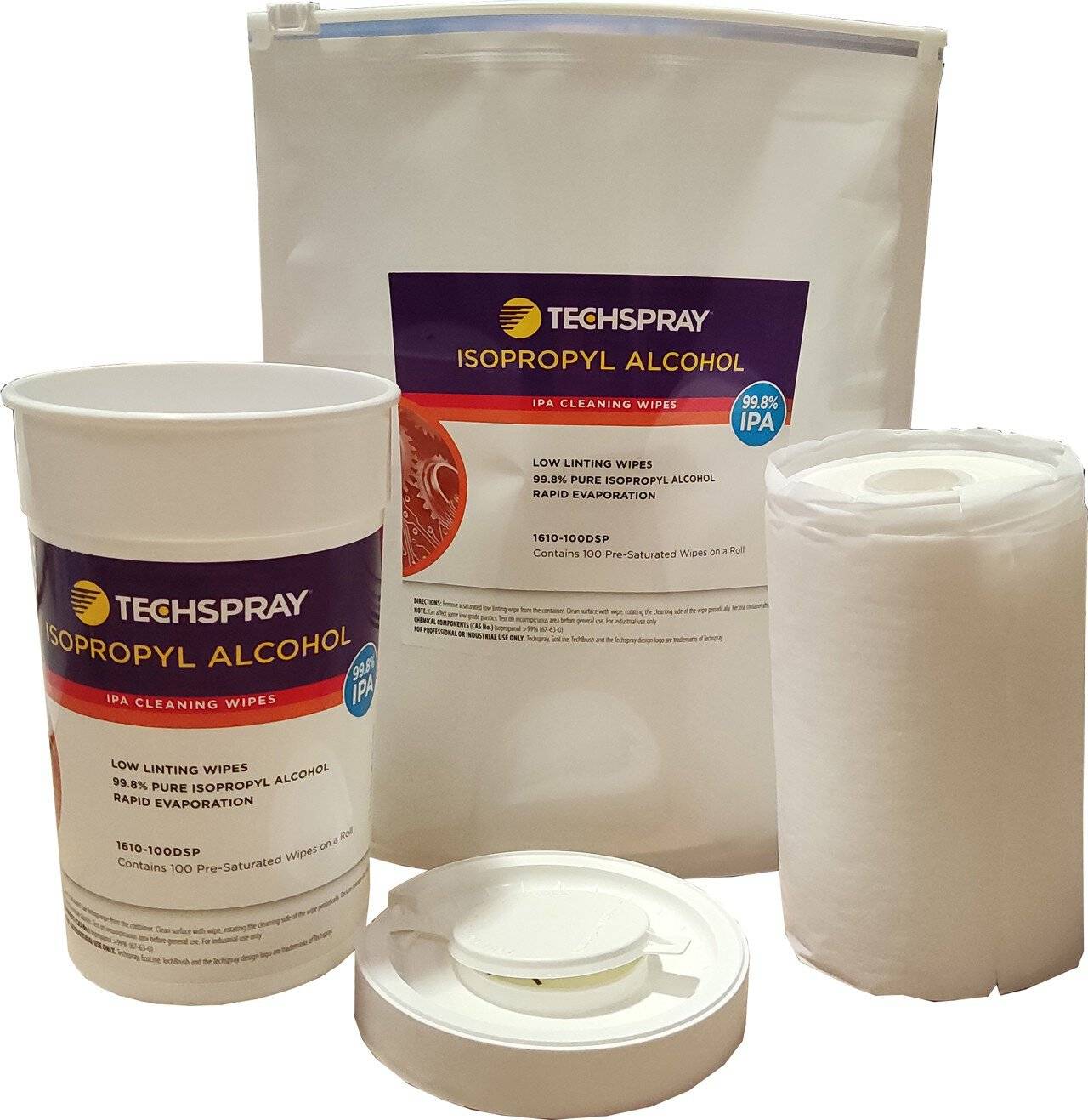 Reinigungstücher mit Isopropyl-Alkohol 100 Stück-0