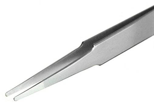 Pinzette, mit flachen und runden Spitzen, 120 mm-0