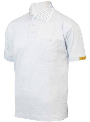 ESD-Poloshirt CONDUCTEX Herren, weiß Brusttasche, 2XL-0