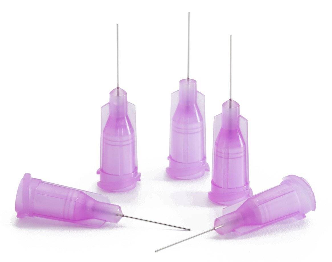 Dosiernadel 0,5", gerade, Gauge 30, lavendel, spitzenform gerade-0