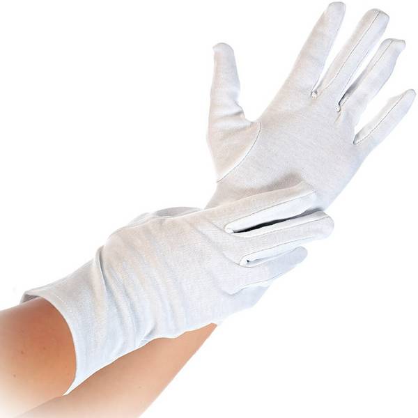 Hygostar Baumwoll-Handschuh BLANC, weiß, Größe M