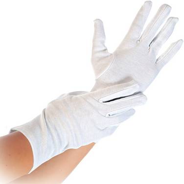 Hygostar Baumwoll-Handschuh BLANC, weiß, Größe M