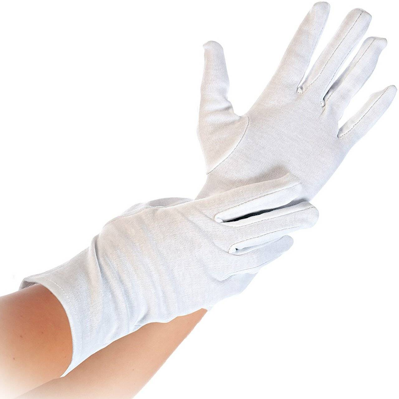 Hygostar Baumwoll-Handschuh BLANC, weiß, Größe M-0
