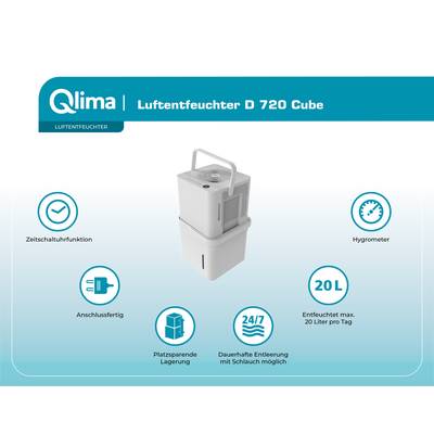 Qlima Luftentfeuchter D 720 Cube - Tankgrösse 12L