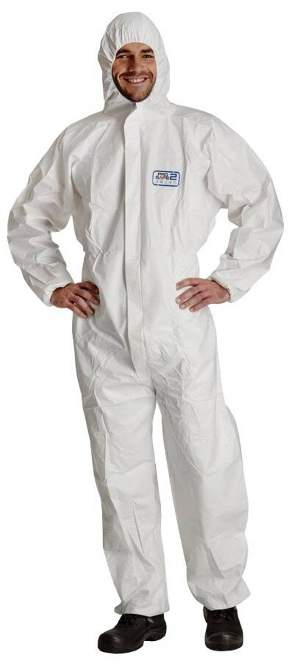 ProSafe2 Overall, antistatisch, mit Reißverschluss, weiß, Größe 3XL