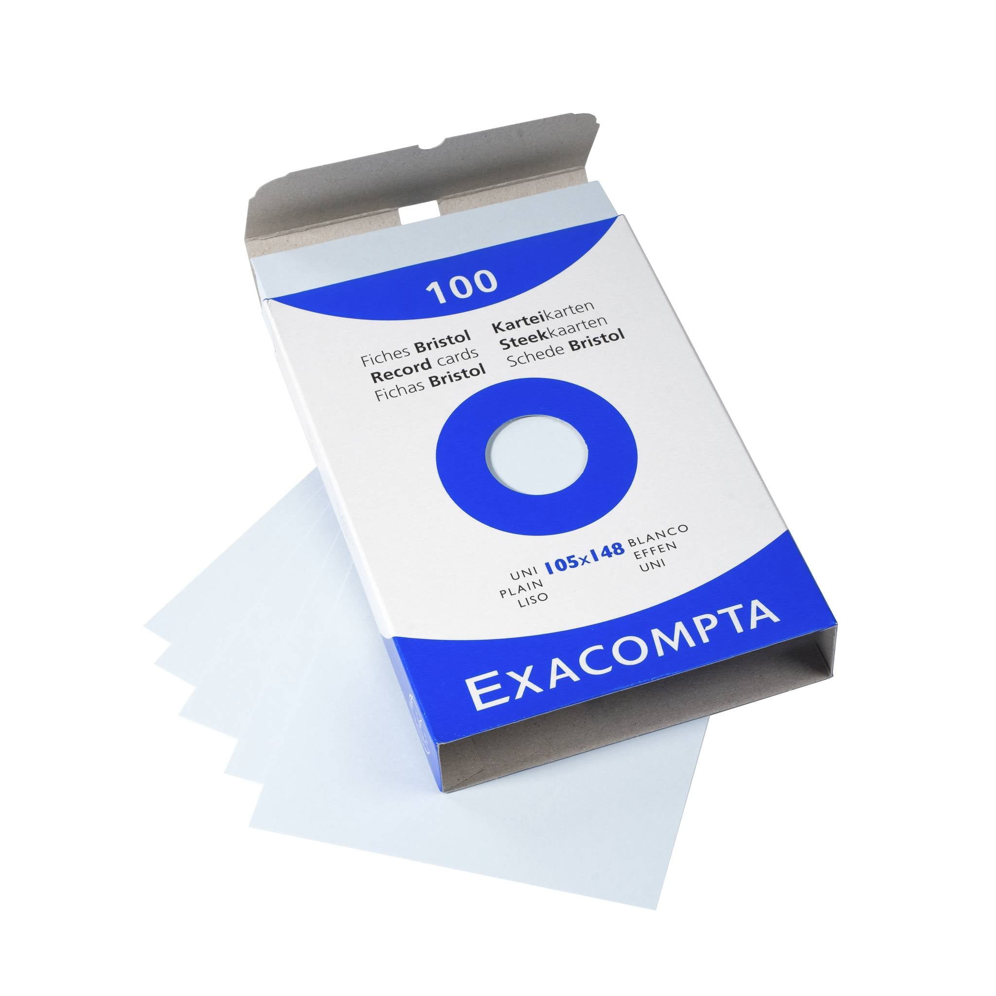EXACOMPTA Karteikarten, DIN A6, blanko, azurblau (8700899)-3