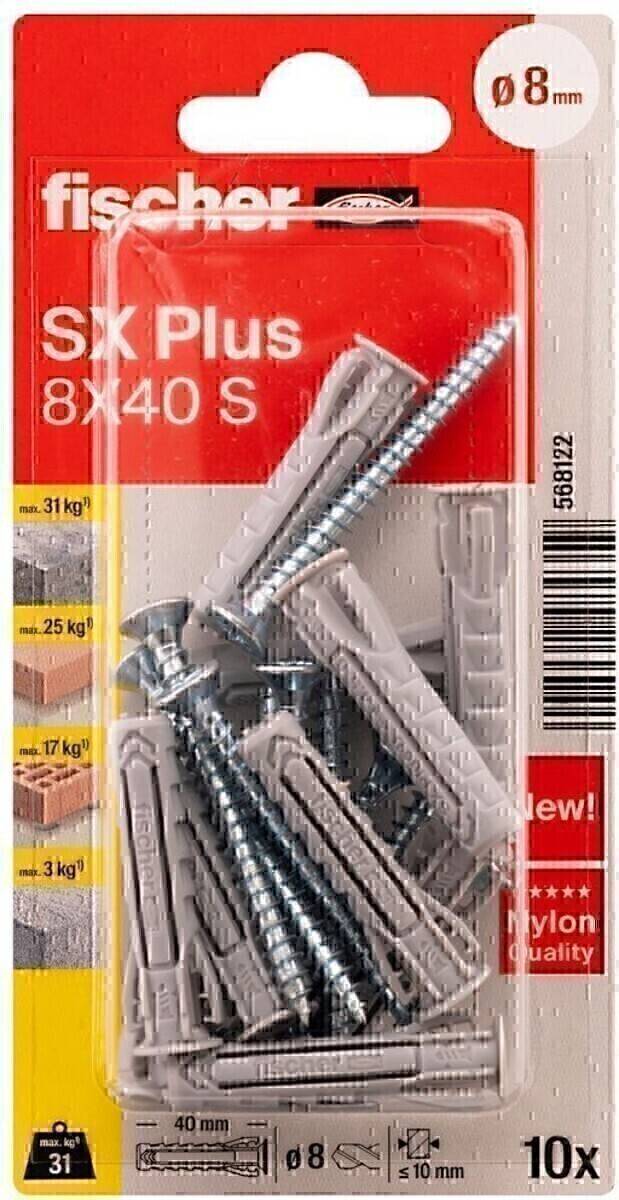 Fischer Deutschl. Dübel SX Plus SXPl.8x40SK(VE10)-2
