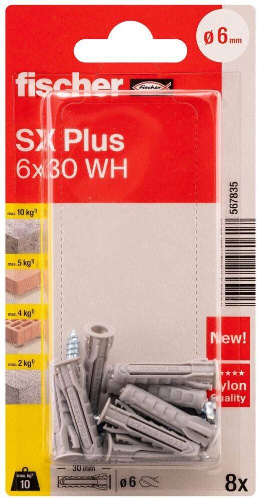 Fischer Deutschl. Dübel SX Plus SXPl.6x30WHK(VE8)-1